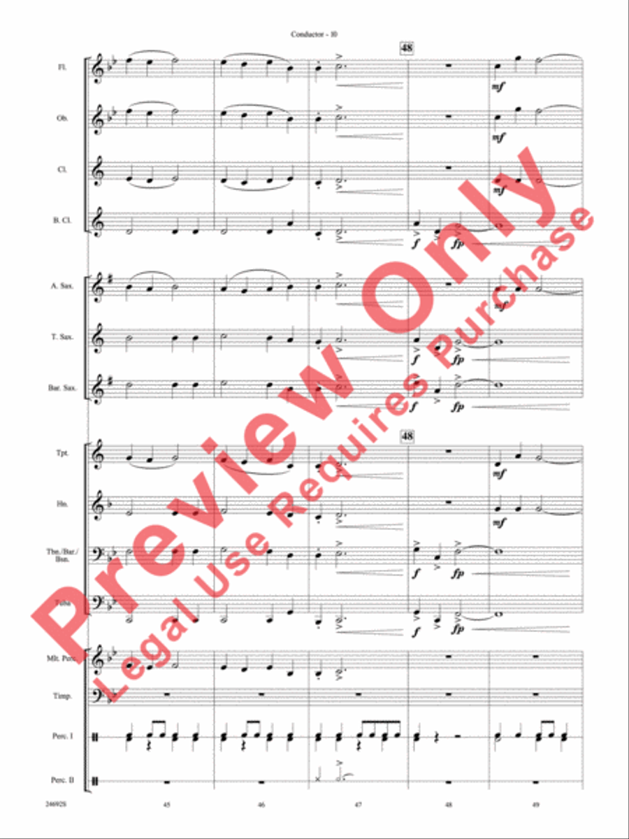 Fire Caves of Golgathon Concert Band scores gallery preview page 12