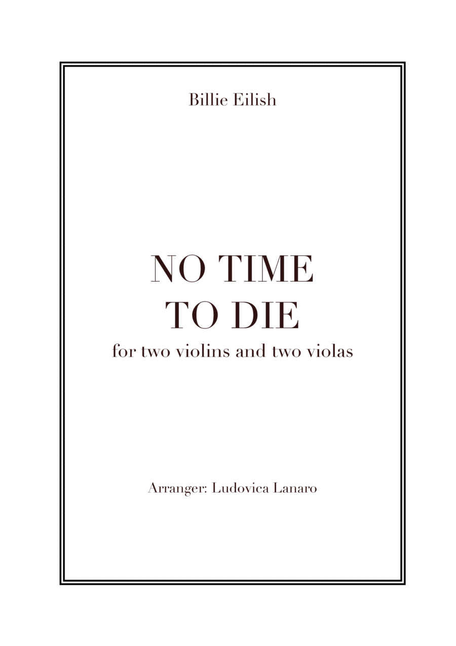 No Time To Die String Quartet scores gallery preview page 1
