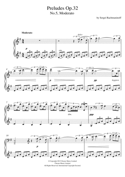 Preludes Op.32, No.5 Moderato