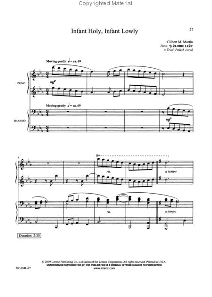Christmastide Piano Duet scores gallery preview page 4