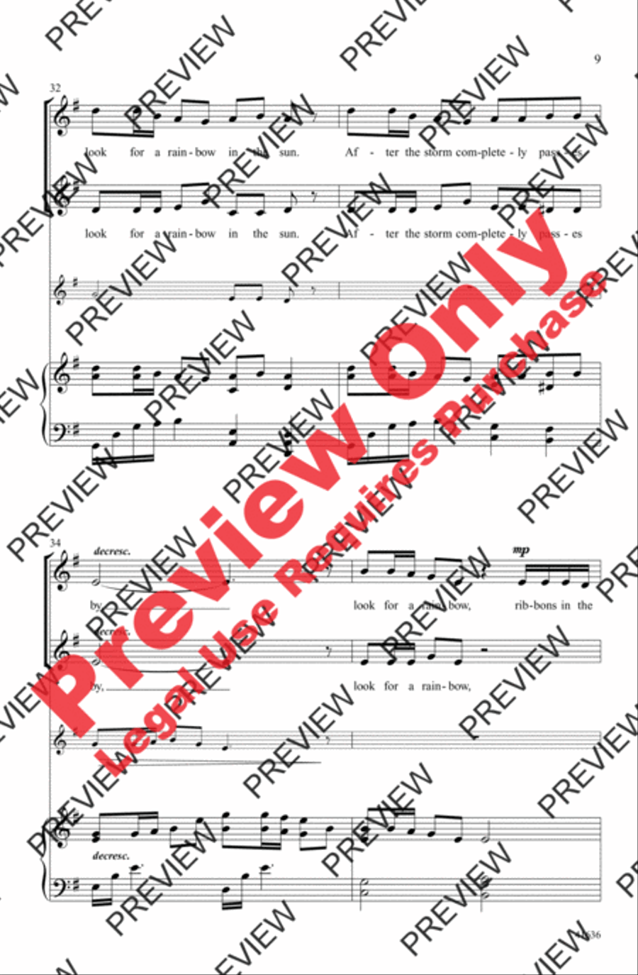 Ribbons in the Sky Ribbons in the Sky 2-Part scores gallery preview page 9
