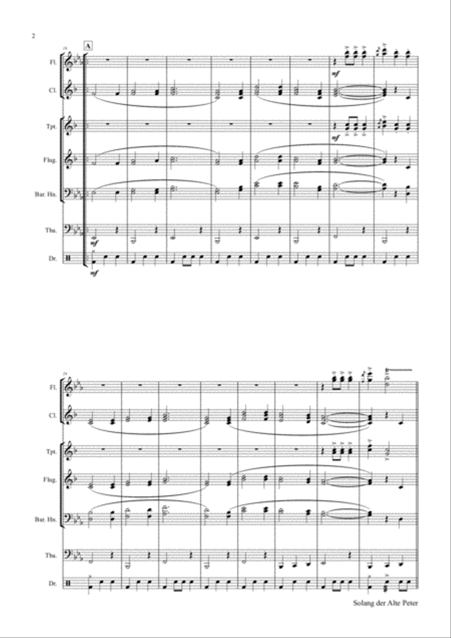 Solang der alte Peter - Munich City anthem - Oktoberfest - Concert Band Concert Band scores gallery preview page 3
