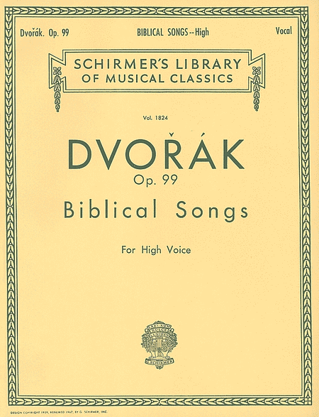 Antonin Dvorak: Biblical Songs, Op.99 - High Voice