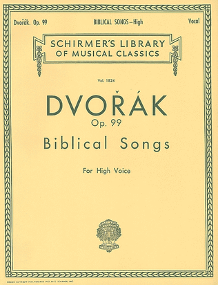Book cover for Biblical Songs, Op.99 - High Voice
