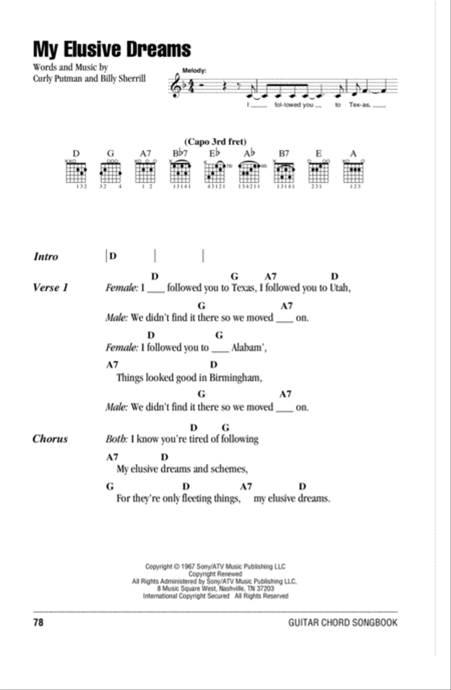 My Elusive Dreams Electric Guitar scores gallery preview page 1