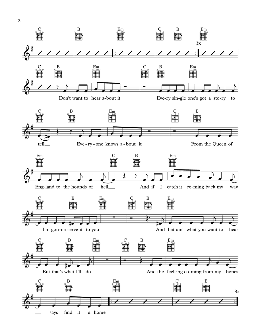 Seven Nation Army Easy Piano scores gallery preview page 2