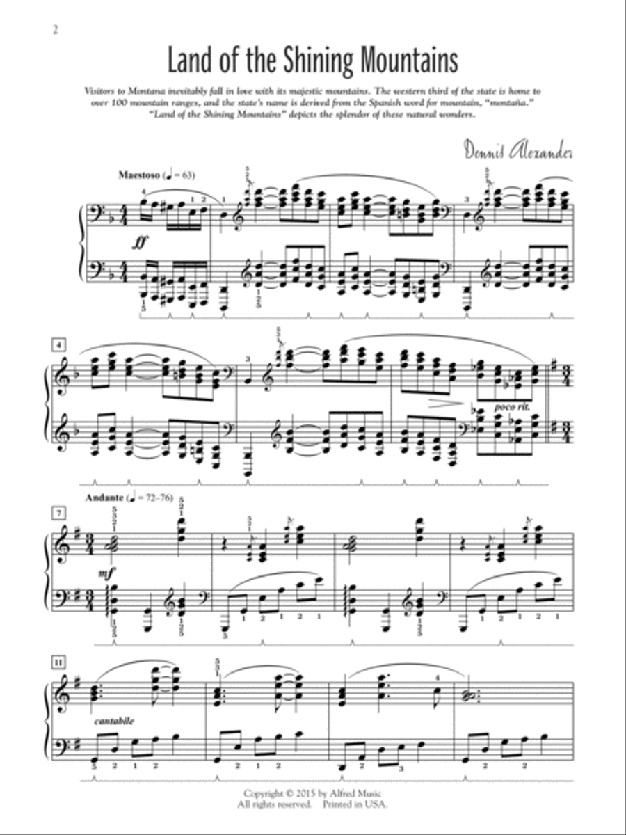 Big Sky Montana Piano Solo scores gallery preview page 2