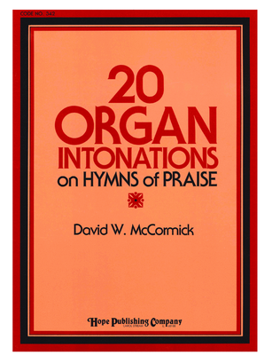 Book cover for 20 Organ Intonations-Digital Download