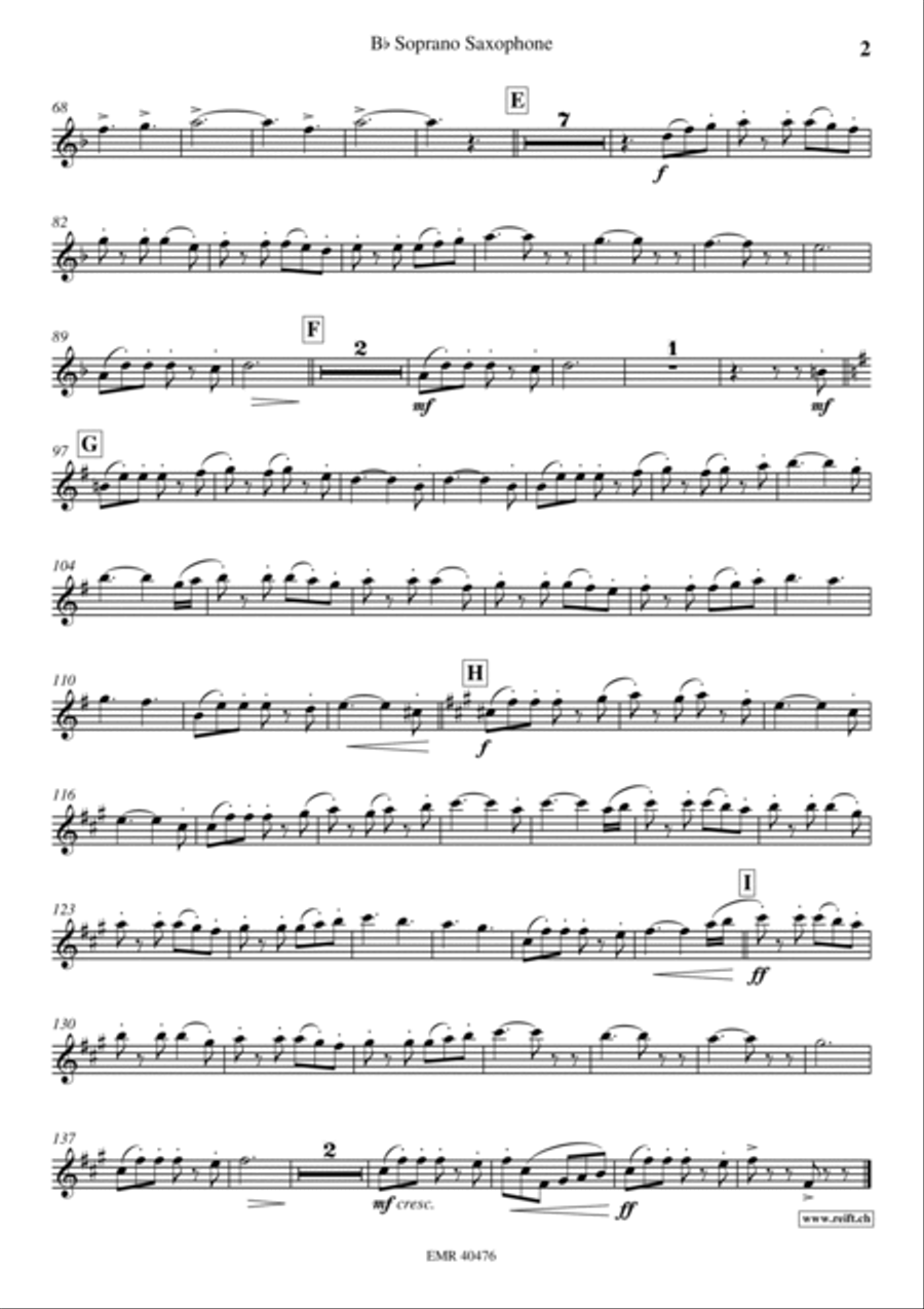 Johnny's March Soprano Saxophone scores gallery preview page 3