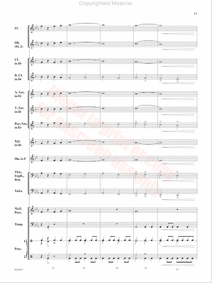 Aftershock Concert Band scores gallery preview page 16