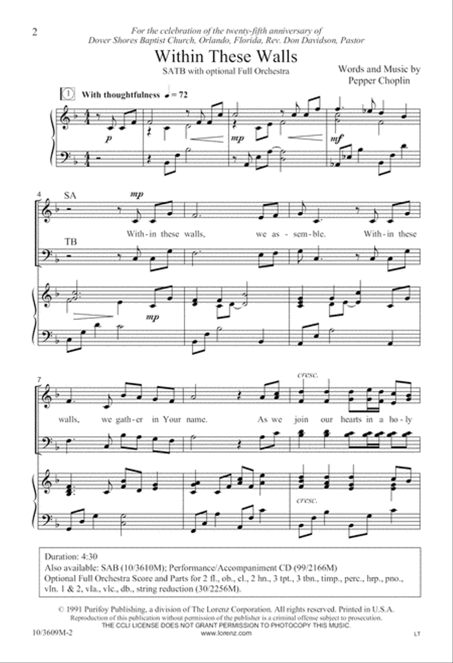 Within These Walls 4-Part scores gallery preview page 2