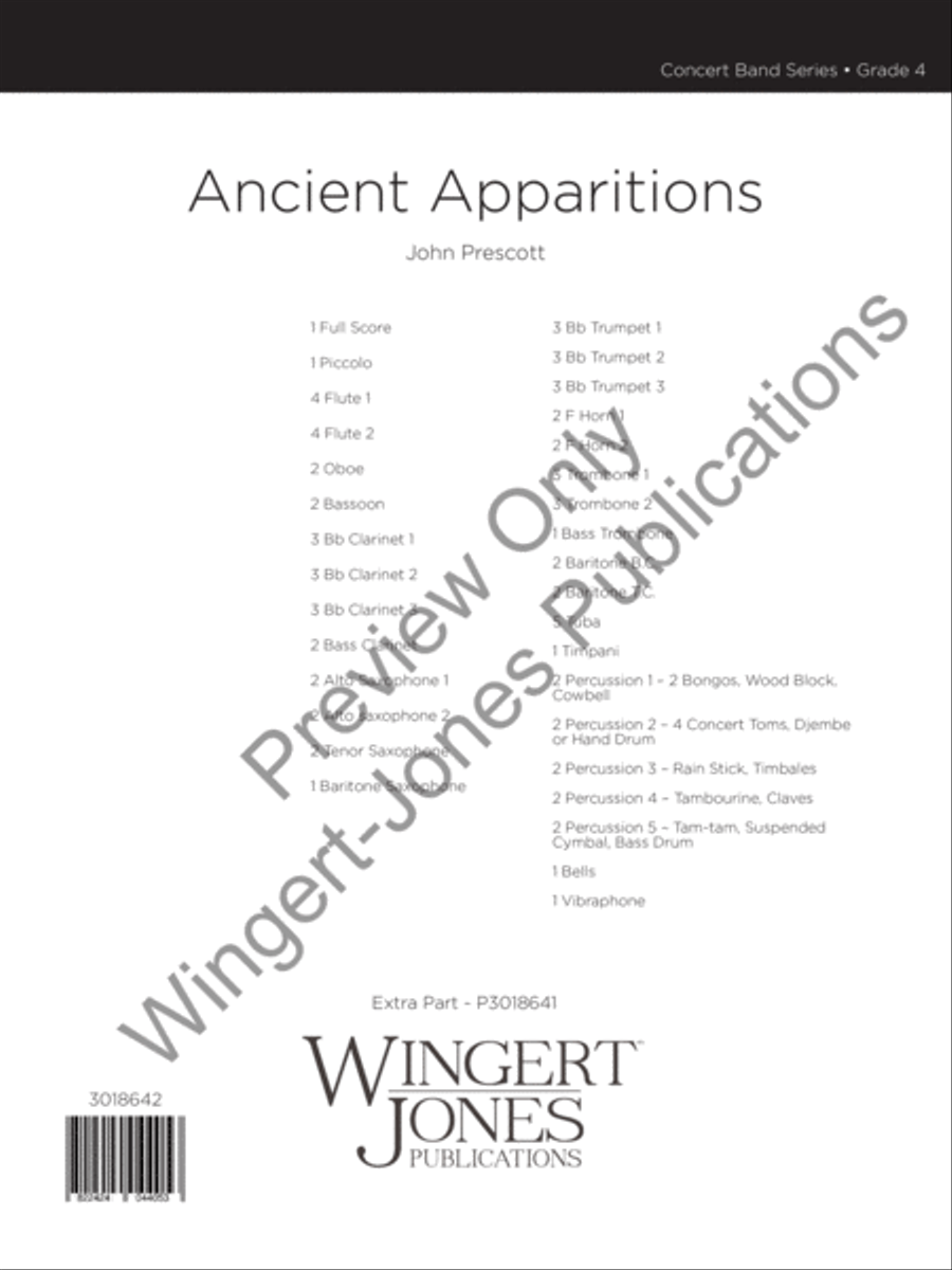 Ancient Apparitions Concert Band scores gallery preview page 2