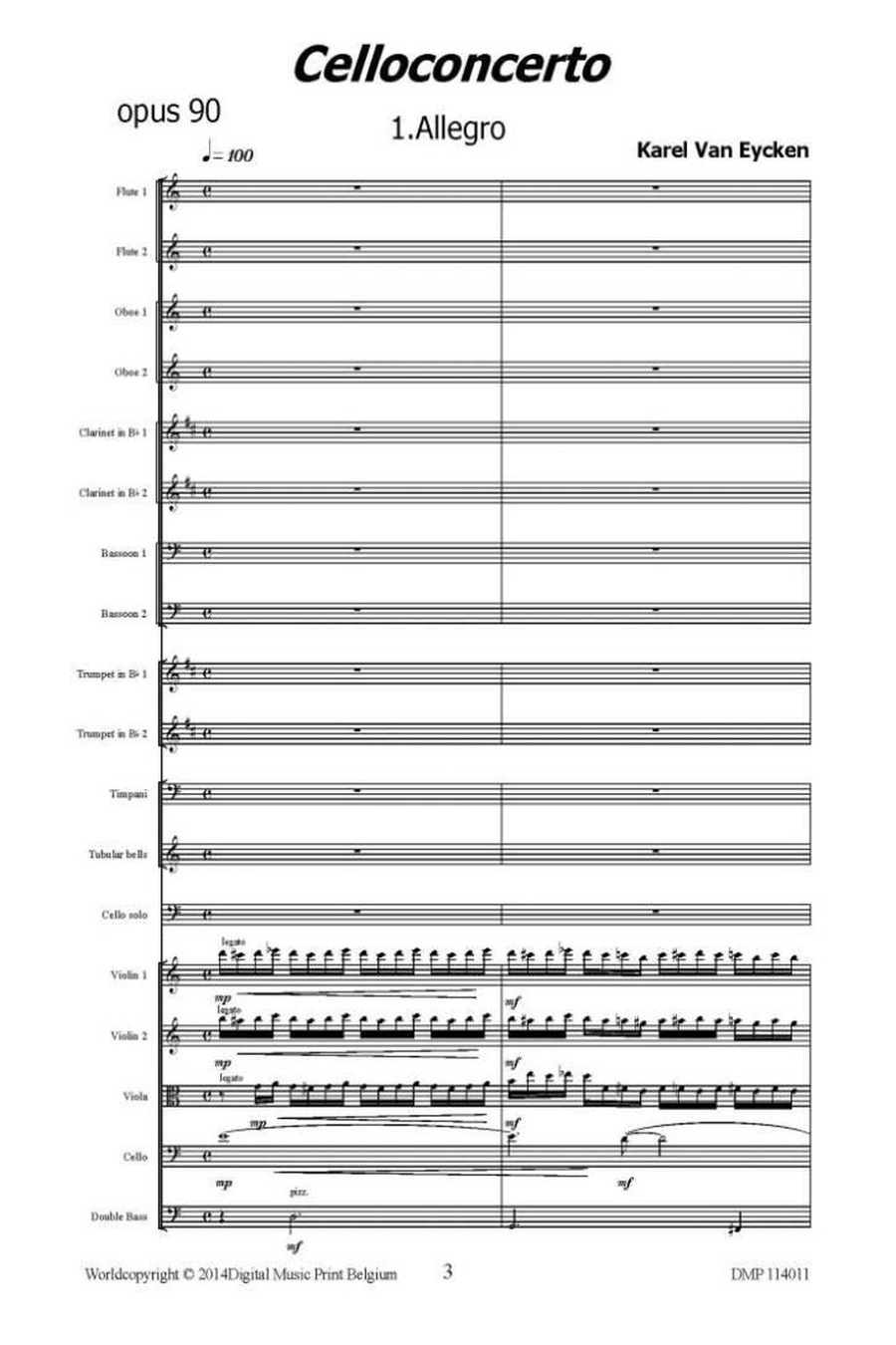 Cello Concerto Orchestra scores gallery preview page 2