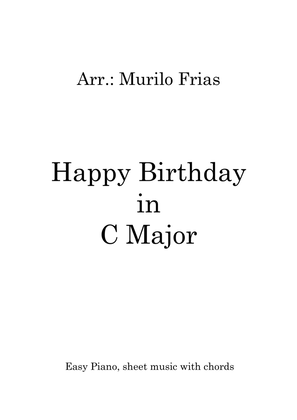 Book cover for Happy Birthday - Easy Piano w/ chords