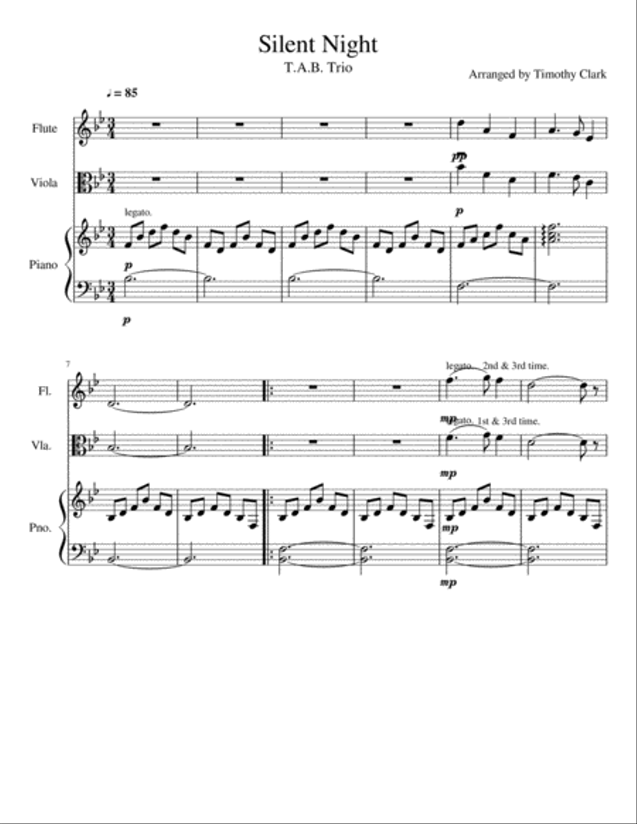 Silent Night Small Ensemble scores gallery preview page 1
