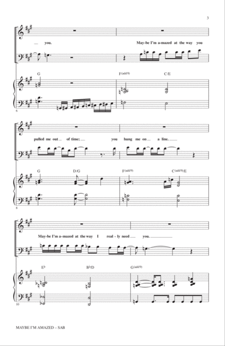 Maybe I'm Amazed Maybe I'm Amazed 3-Part scores gallery preview page 2