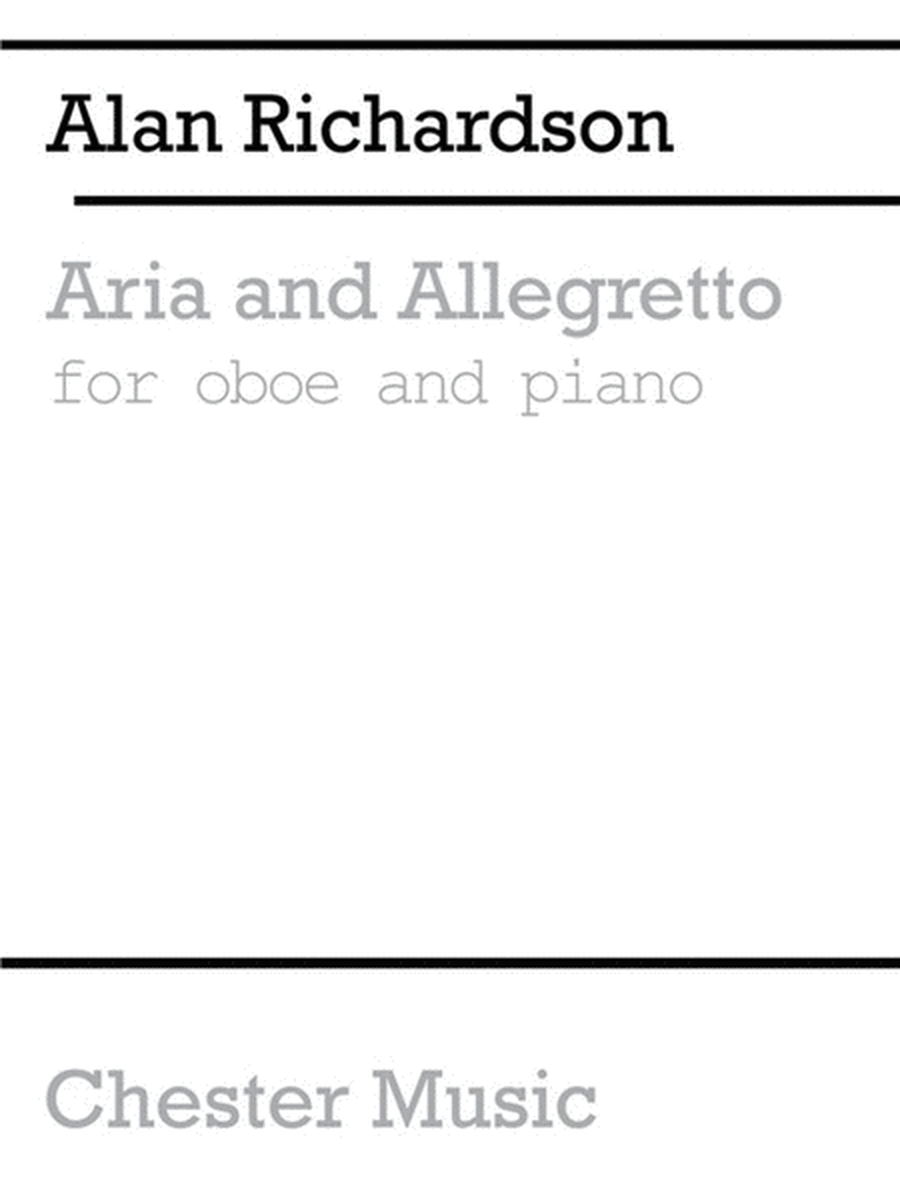 Richardson - Aria & Allegretto For Oboe/Piano