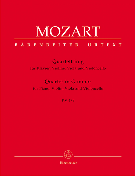 Wolfgang Amadeus Mozart: Piano Quartet In G Minor, K. 478