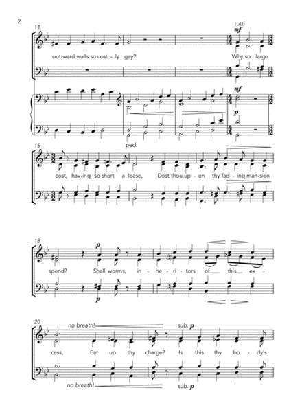 Sonnet 146 (SATB and organ)