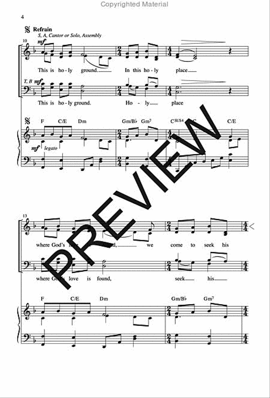 Holy Ground 4-Part scores gallery preview page 3