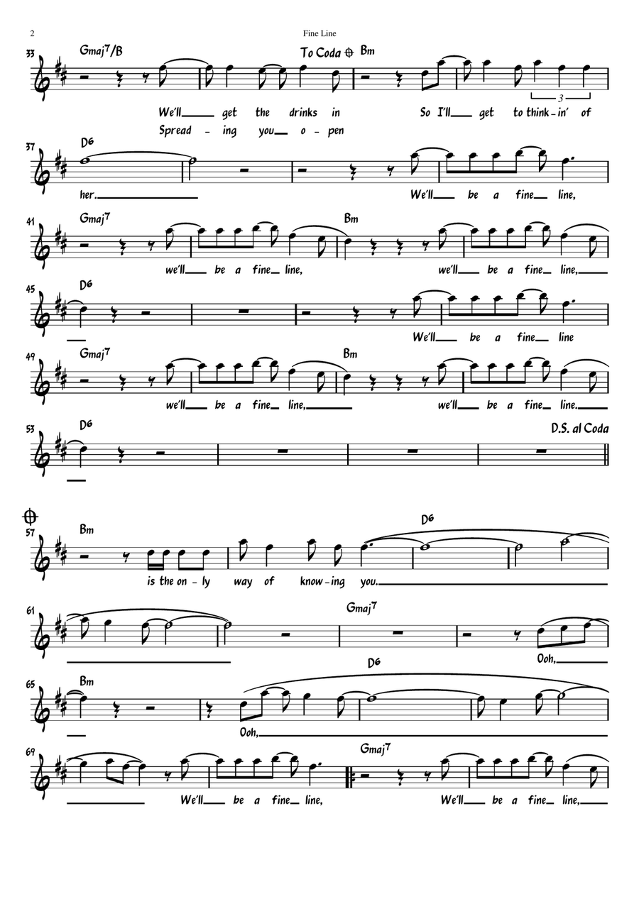 Fine Line Voice Solo scores gallery preview page 2