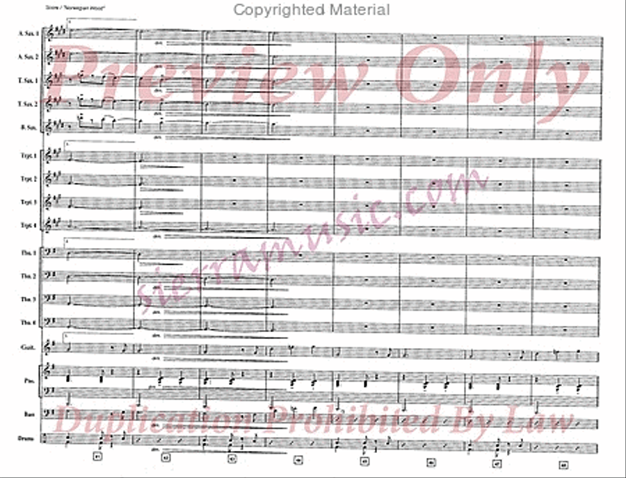 Norwegian Wood Big Band scores gallery preview page 6
