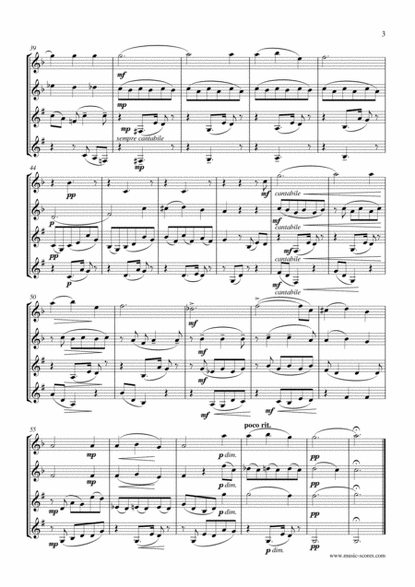Consolation No. 5 in E Major - Wind Quartet (Flute, Oboe, 2 Clarinet) image number null