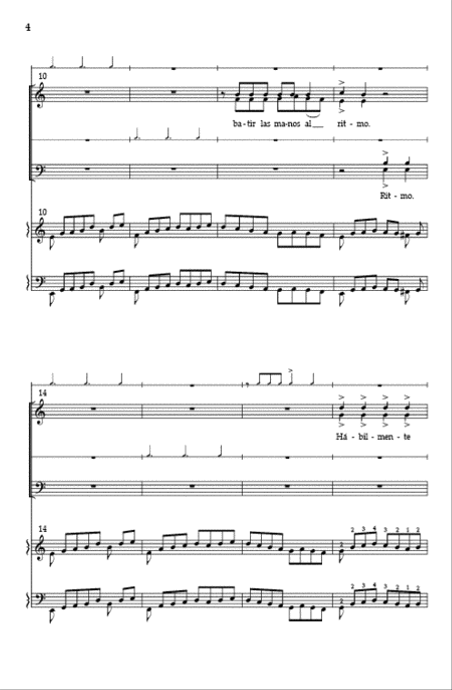 Ritmo (SATB) 4-Part scores gallery preview page 3