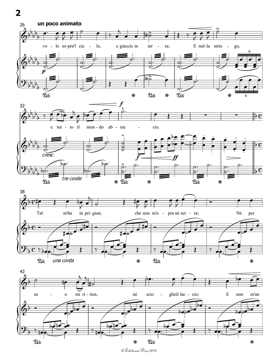 Pace non trovo, by Liszt, S.270 No.2, in f sharp minor Voice scores gallery preview page 4