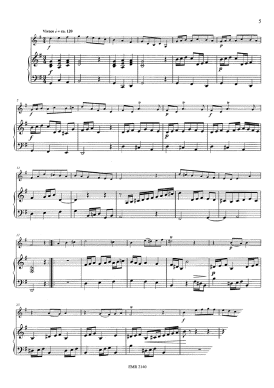 Sonata No. 2 in G Major Sonata No. 2 in G Major Alto Saxophone scores gallery preview page 5