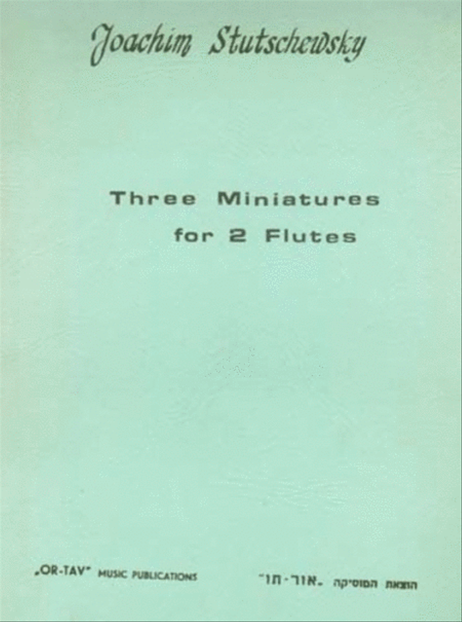 Three Miniatures for 2 Flutes Flute Duet scores gallery preview page 1