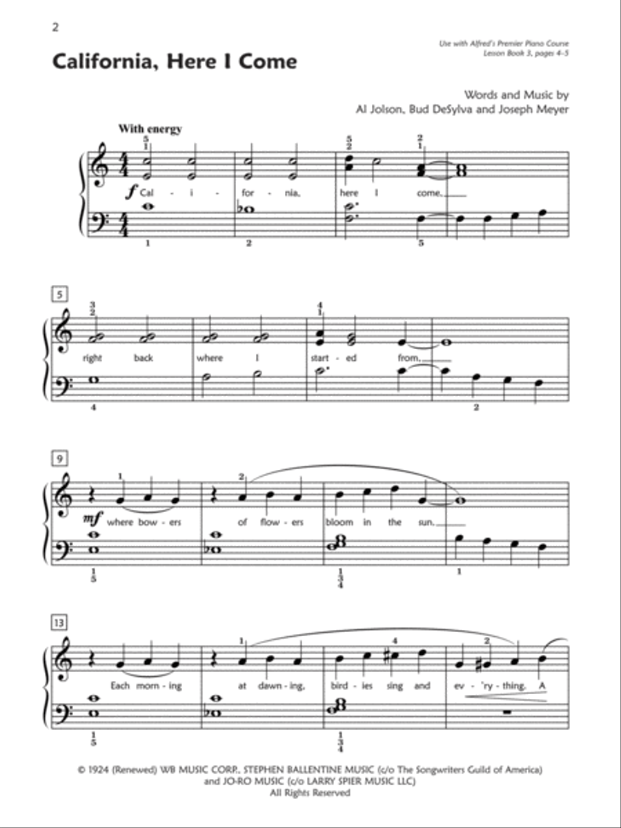 Premier Piano Course Pop and Movie Hits, Book 3 Piano Method scores gallery preview page 7