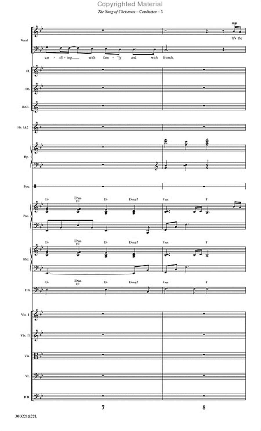 The Song of Christmas - Orchestral Score and Parts Choir scores gallery preview page 6