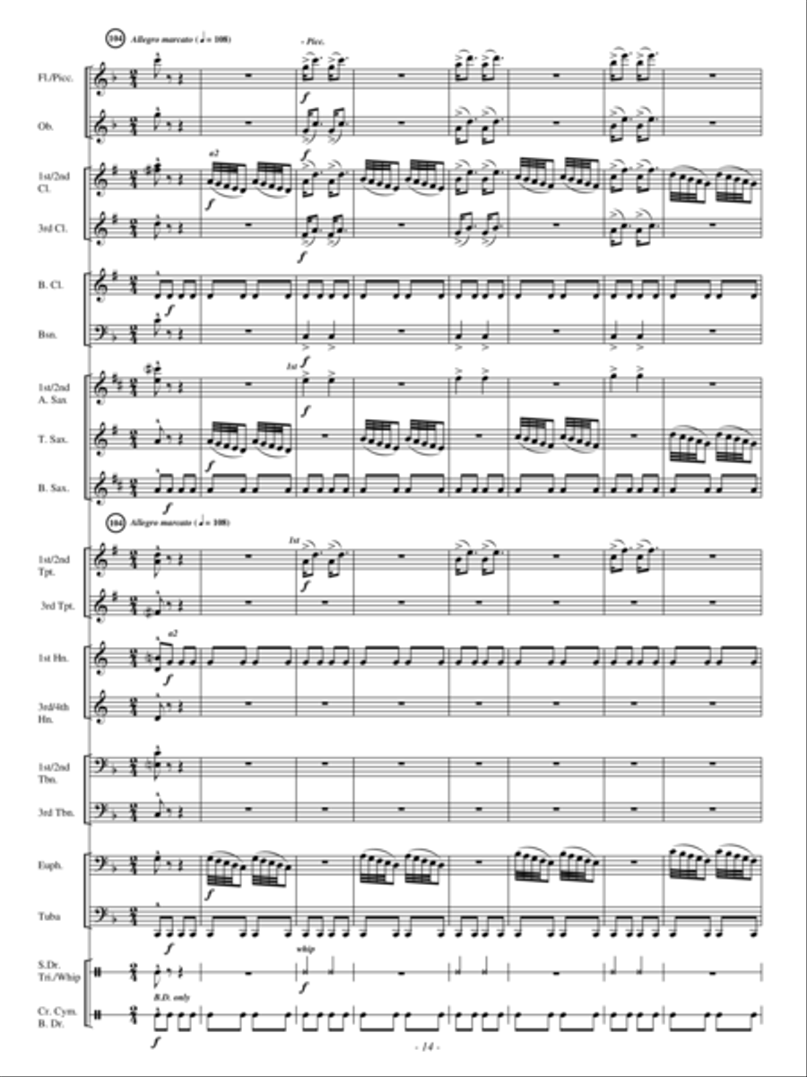 A Hunting Scene A Hunting Scene Concert Band scores gallery preview page 13