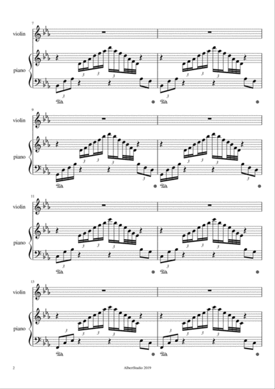 Under the moon Under the moon Violin Solo scores gallery preview page 2