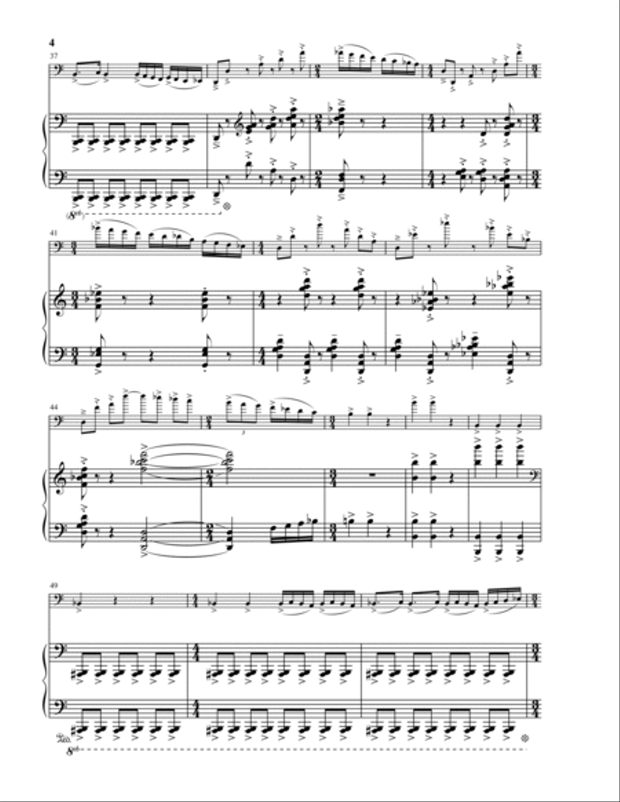Another Twist (for baritone saxophone and piano) Baritone Saxophone scores gallery preview page 4