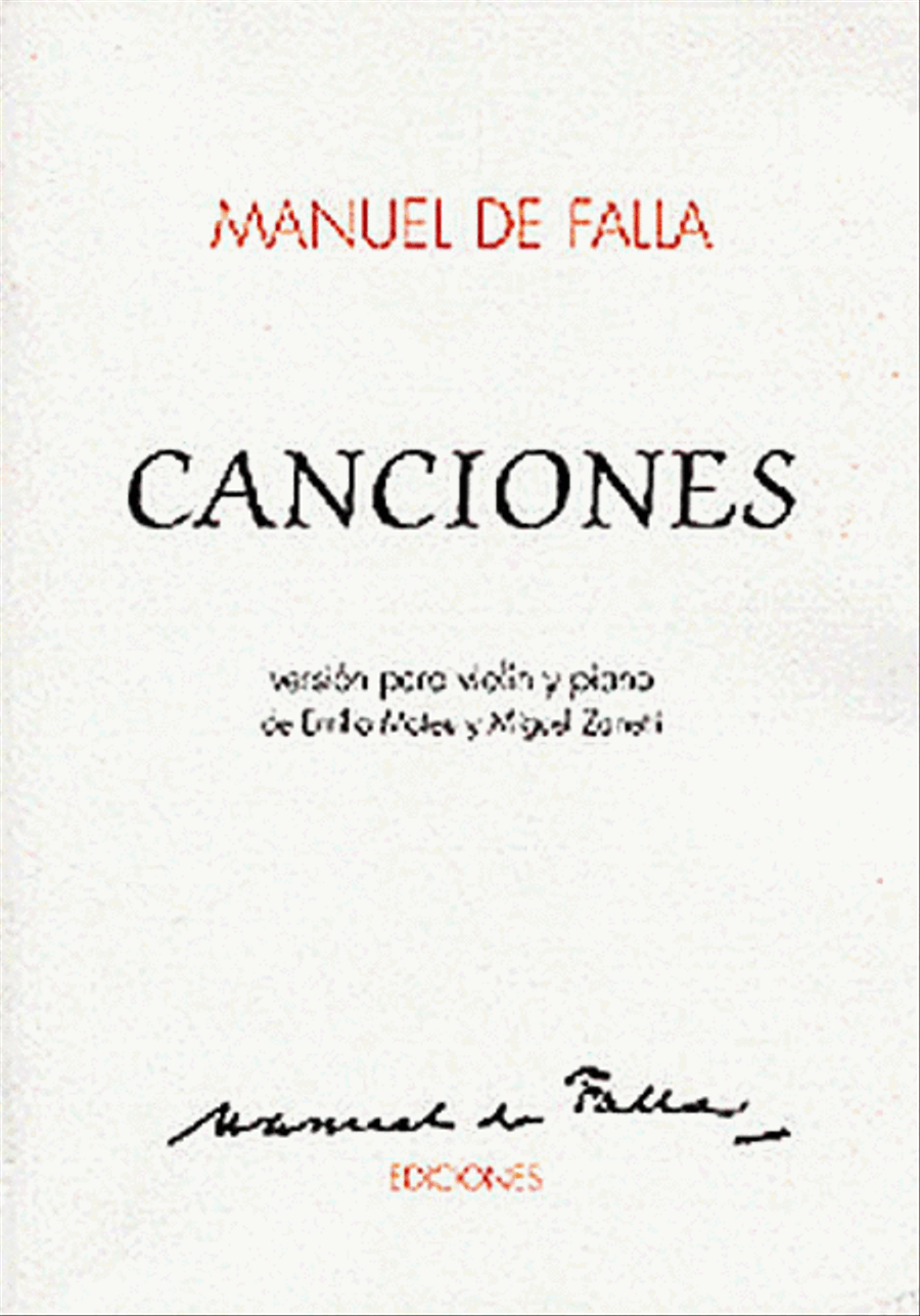 Manuel De Falla: Canciones Violin Solo scores gallery preview page 1