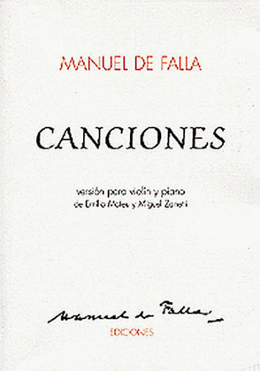 Book cover for Manuel De Falla: Canciones