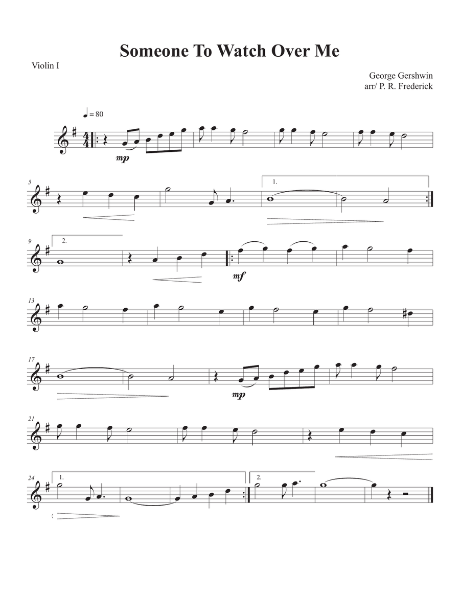 Someone To Watch Over Me String Duet scores gallery preview page 2