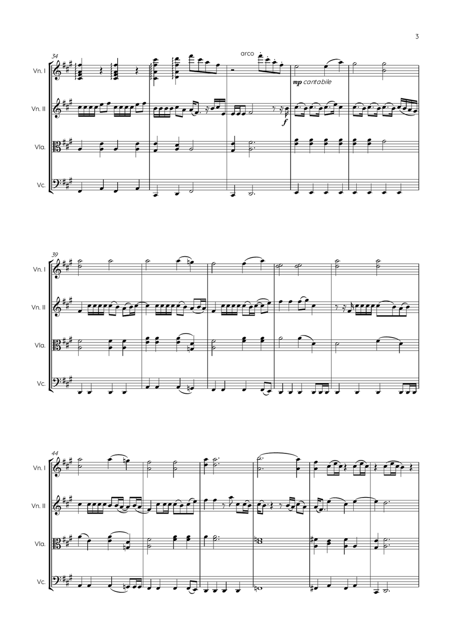 Video Games String Quartet scores gallery preview page 3