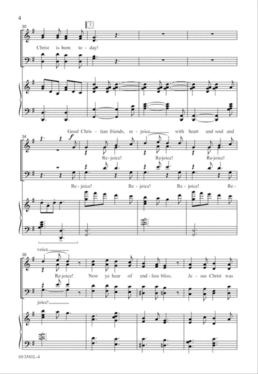 Rejoice! Christ Is Born! 4-Part scores gallery preview page 5