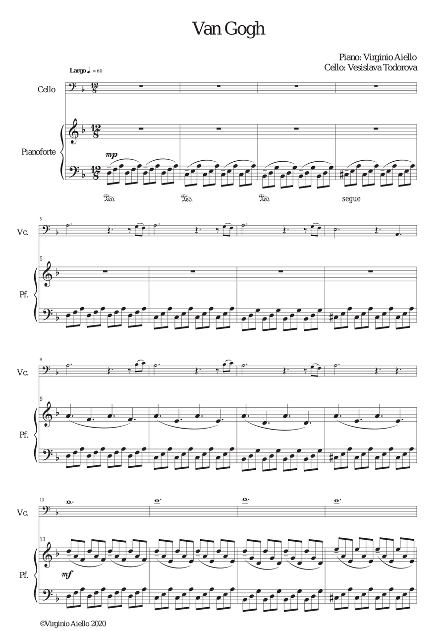 Van Gogh (Pf - Vc) Chamber Music scores gallery preview page 1