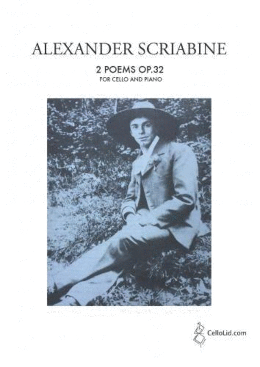 Two Poems Op.32 arr for Cello & Pf Piano Accompaniment scores gallery preview page 1