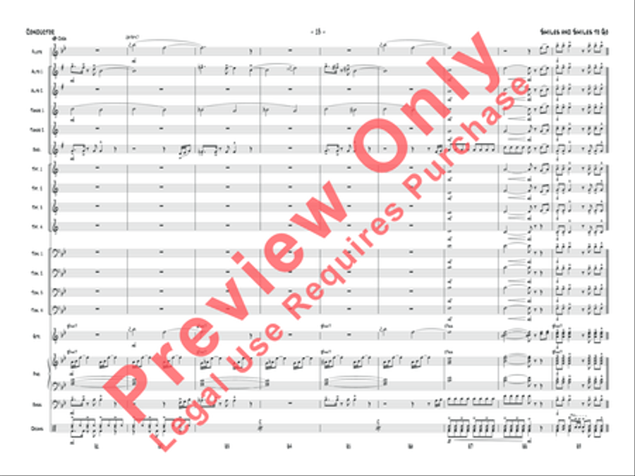 Smiles and Smiles to Go Jazz Ensemble scores gallery preview page 14