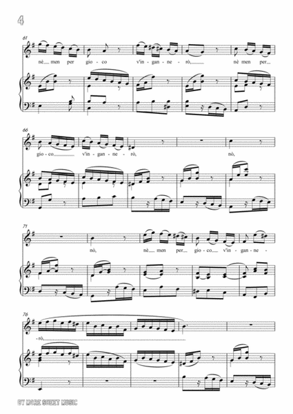 Handel-Ch'io mai vi possa in e minor,for voice and piano image number null