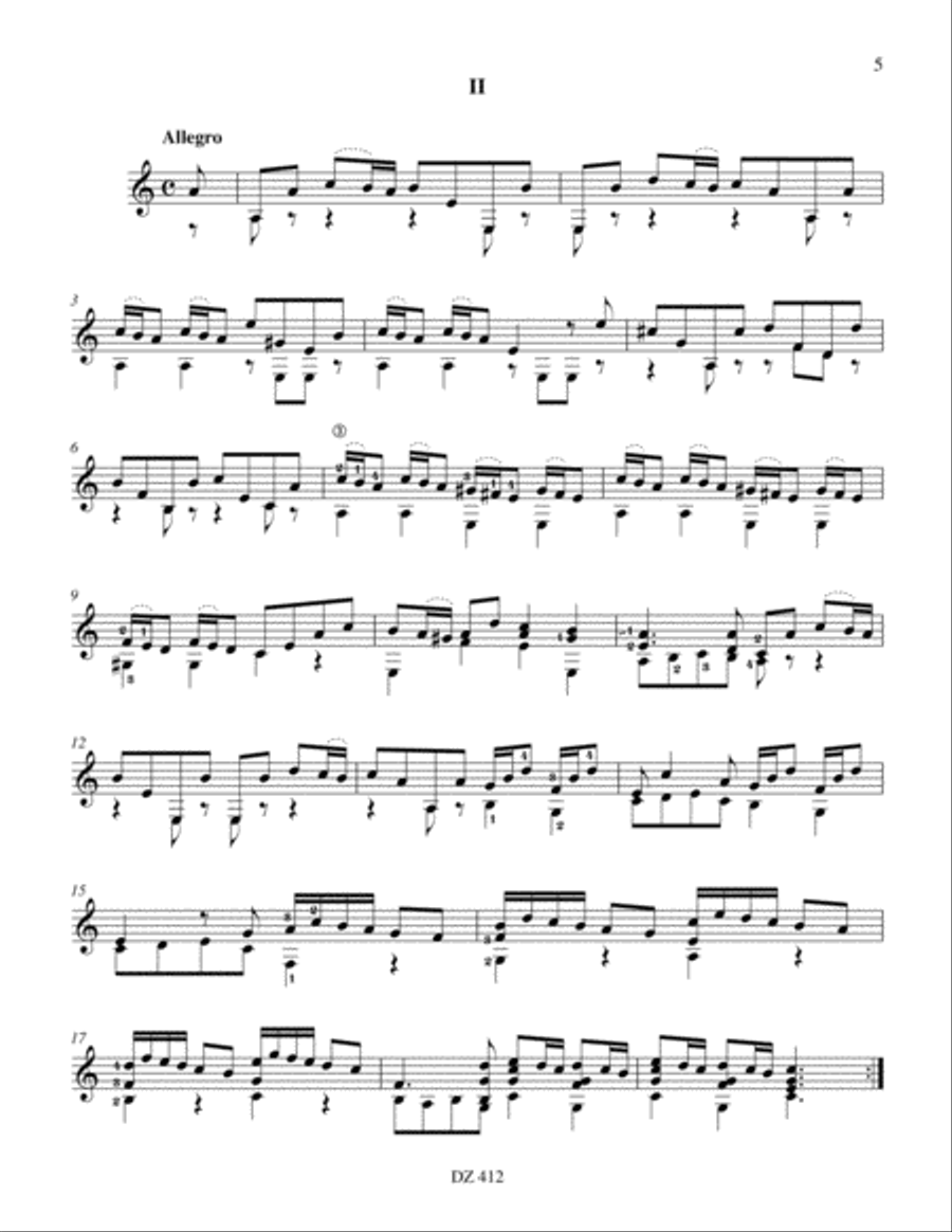 Sonate Classical Guitar scores gallery preview page 5