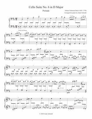 Bach Cello Suite No. 6 in D Major-Prelude