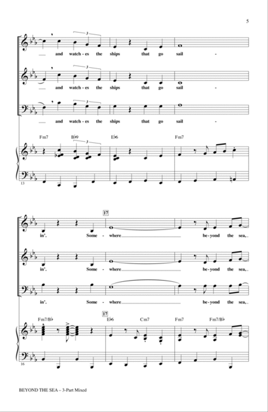 Beyond The Sea 3-Part scores gallery preview page 3