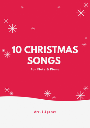 Book cover for 10 Christmas Songs For Flute & Piano