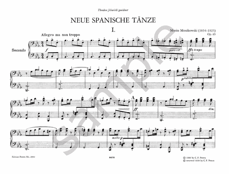 New Spanish Dances for Piano Duet Op. 65